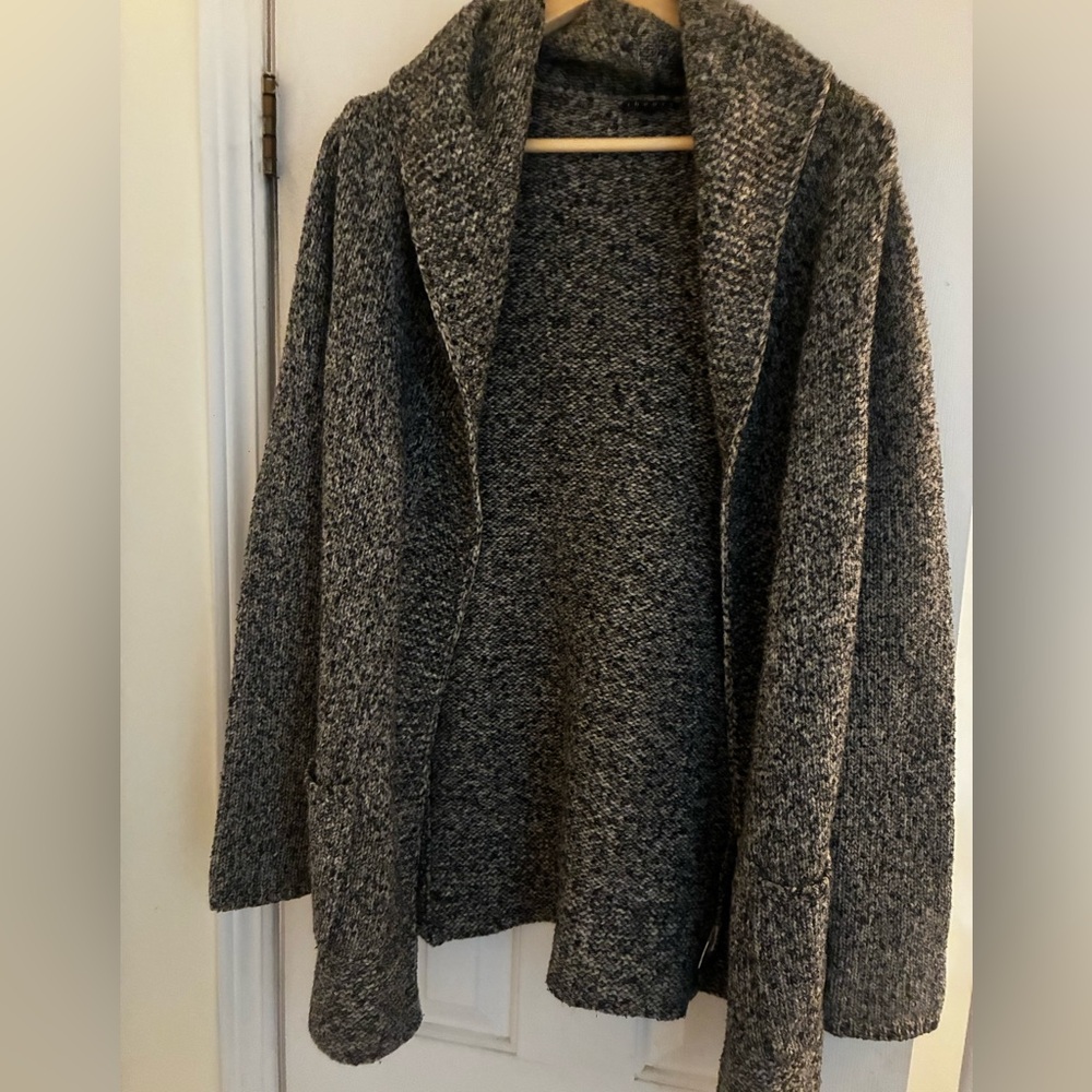 Theory hooded alpaca merino wool sweater